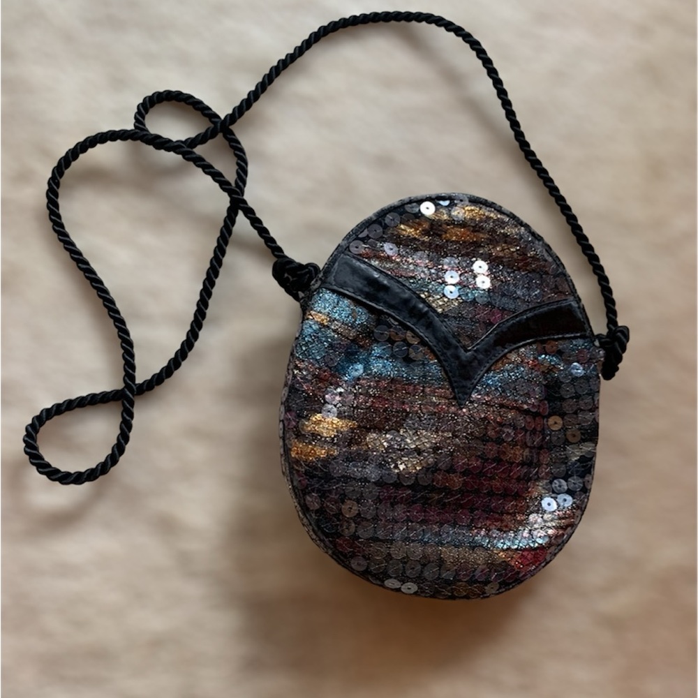 Vintage 80s Sequin Bag - Made In Germany